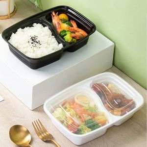 Contenants de préparation de repas réutilisables de 32 oz, contenants alimentaires à 2 compartiments avec couvercles, contenants à emporter - Product Image 4