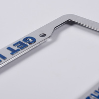 Cadre de plaque d'immatriculation en plastique chromé époxy avec logo personnalisé, taille automobile américaine