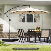 Restaurant en plein air imperméable jardin plage suspendu banane en porte-à-faux patio soleil toile Parasol fer parapluie en plein air parapluie