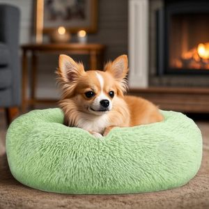 Cama Redonda de Felpa de Algodón de Lujo para Perros y Gatos, Antideslizante, de 50-70 cm - Product Image 1
