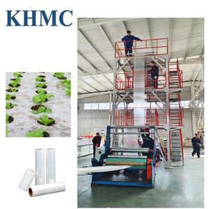 Extrudeuse de film plastique mono-couche <span class=keywords><strong>mini</strong></span> extensible HDPE LDPE PE pour l'agriculture, machine de soufflage de film en polyéthylène, vis de filetage, bon prix - Product Image 2