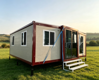 Maison conteneur extensible sur mesure OEM 20 pieds 40 pieds pour hôtel, camping, maisonnette modulaire, petite cabane