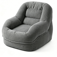 Fauteuil de relaxation en velours côtelé, moderne et minimaliste, en forme de L, confortable, pour chambre à coucher, chaise longue individuelle, pouf, chaise paresseuse, canapé