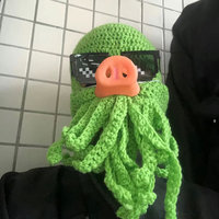 Chapeau en tricot brodé à la main avec une barbe de pieuvre amusante pour Halloween, 100% acrylique, chapeau d'hiver chaud personnalisé pour hommes adultes, ski, vélo
