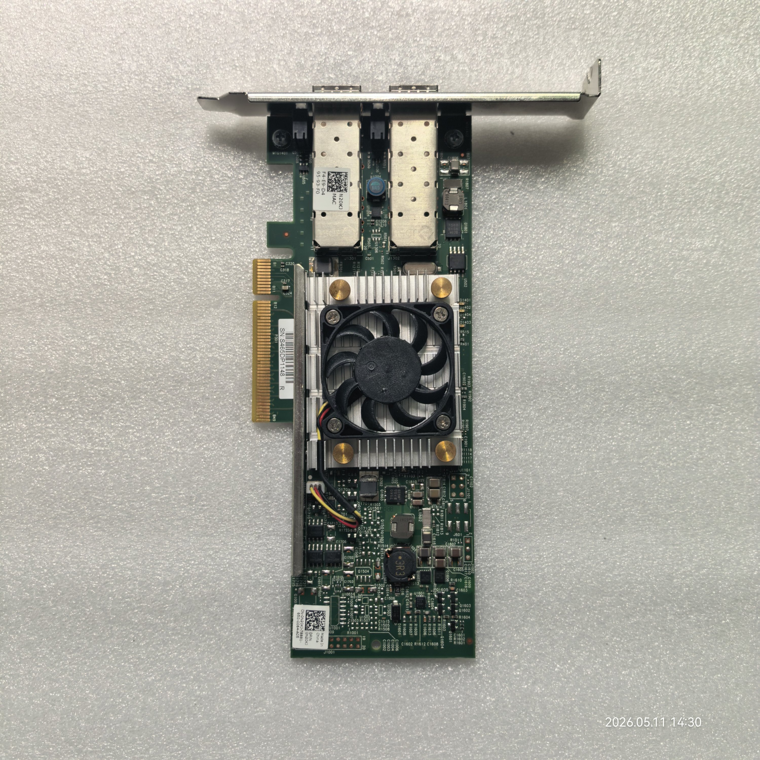Scheda Di Rete Dell Broadcom 57810S – Doppia Porta 10 GbE, Profilo Completo, Usata