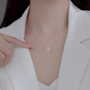 Collar con Colgante <span class=keywords><strong>de</strong></span> Zirconia Planetario <span class=keywords><strong>de</strong></span> Moda, Aleación <span class=keywords><strong>de</strong></span> Acero Inoxidable, Joyería <span class=keywords><strong>de</strong></span> Moda para Aniversario Infantil - Product Image 4