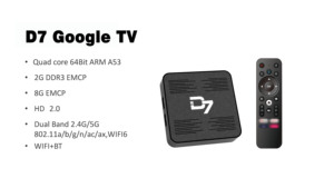 Mới đến 4K STB Android TV <span class=keywords><strong>Box</strong></span> D7 gtv 2GB 8GB iatv Android 14 OS streaming 4K Android thông minh TV <span class=keywords><strong>Box</strong></span> - Product Image 6