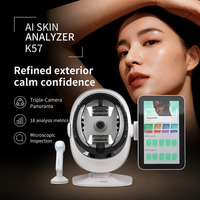 Analyseur de peau FBL K57 AI, scanner facial 8 spectres, écran tactile 15,6 pouces, 18 indicateurs de détection, matériau ABS, utilisation domestique 1 an