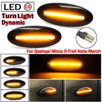 Luces Laterales para Automóvil, Luces Intermitentes LED Dinámicas para Nissan Qashqai J10 X-trail T31 Cube Juke Leaf Micra K13 Note E11 NV200