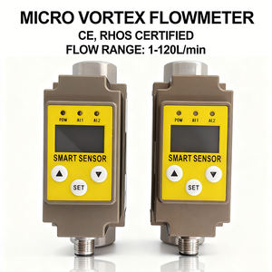 DN8 kecil vortex Flowmeter cairan Karman Vortex aliran & Sensor suhu - Product Image 1