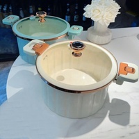 Mijoteuse de poulet en fonte de grande capacité de haute qualité Pot antiadhésif Micro autocuiseur avec couvercle en verre visualisé
