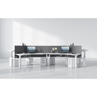 Banc de bureau ergonomique réglable en hauteur, table de travail assis-debout avec panneau de gestion des câbles, taille personnalisée, vente en gros