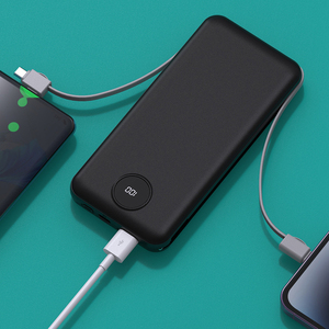 พาวเวอร์แบงค์พกพา 10000mAh ชาร์จไร้สาย พร้อมหน้าจอ LED แสดงผล ชาร์จเร็ว ช่องเสียบ Type-C สำหรับชาร์จและถ่ายโอนข้อมูล ช่องเสียบอเนกประสงค์ วัสดุ PC - Product Image 1