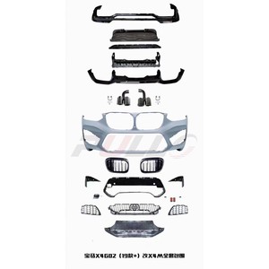 Tự động cơ thể Hệ thống sửa đổi cho BMW <span class=keywords><strong>X4</strong></span> G02 2019 2022 thay đổi để x4m phong cách xe phía trước Bumper với lưới tản nhiệt phía sau khuếch tán ống xả - Product Image 1