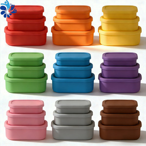 Rectangular Silicone Lunchbox 1300ml <b>Microwave</b> Safe For Office Students - Product Image 2