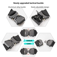 Ceinture Tactique en Nylon Élastique pour Homme, Logo Personnalisé, Entraînement, Travail, Randonnée, EDC, avec Boucle à Dégagement Rapide en Aluminium