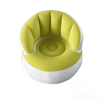 Canapé gonflable floqué en PVC, pliable, portable, pour une personne, avec hauteur réglable, pour le camping et un sommeil sain