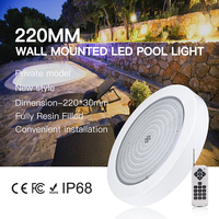 Projecteur LED submersible intelligent RGB 12V 18W IP68 pour piscine avec télécommande