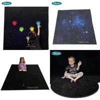 Équipement de salle sensorielle apaisante Snoezelen, tapis en fibre optique 120*120cm, tapis lumineux sensoriel LED pour centre de thérapie de l'autisme