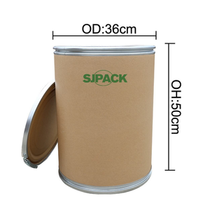 ถังกระดาษสีน้ำตาล SJPACK พร้อมฝาปิดวงแหวนเหล็กสำหรับบรรจุผงเคมี - Product Image 3