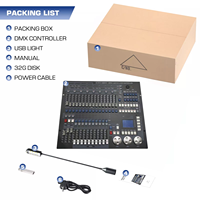 Console d'éclairage DMX professionnelle 1024 canaux avec télécommande, contrôleur programmable 110-240V pour projecteurs LED de scène et têtes mobiles