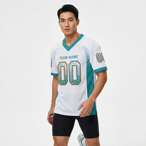 20 Conjuntos de Uniformes de Fútbol Americano al por Mayor de Alta Calidad, 100% Poliéster, Secado Rápido, para Hombre, Calidad Internacional Estándar - Product Image 3
