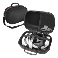 Sac de protection rigide en EVA pour casque VR, grande capacité, étui de voyage pour Oculus Quest 3 et 2, étui de voyage pour casque VR pour le rangement