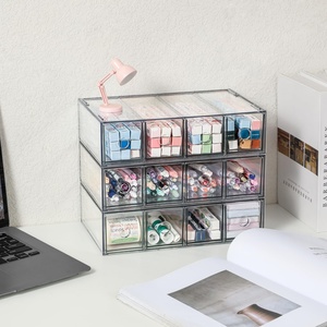 Wholesale Customized Modern Clear 3-Pack <b>Stackable</b> for Washable Freestanding Acrylic Storage <b>Drawers</b> Easy Assembly for - Product Image 4