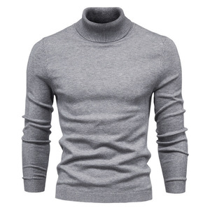 2025 inverno maglione a collo alto caldo da uomo di alta qualità lavorato a maglia traspirante e antirughe colorato per gli uomini - Product Image 1