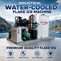 Machine à glaçons en flocons en acier inoxydable CRYOMAX, grande capacité industrielle, refroidie par eau de mer et air, modèle KKDF pour