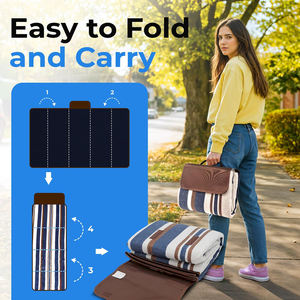 Manta de picnic plegable extra grande OEM, impermeable, a prueba de arena, para acampar al aire libre, portátil, plegable, impermeable. - Product Image 4