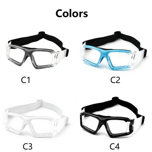 Lunettes de sport de basketball unisexe avec monture TPE PC, boucle rotative, doublure amovible, compatibles avec les verres de myopie et verres transparents - Product Image 5