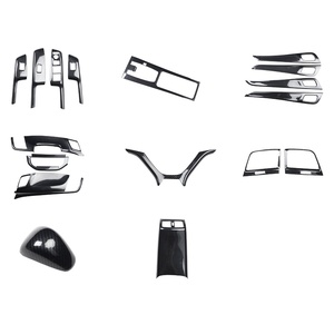 13-20 Model Setir Plastik JADE Modifikasi Pola Serat Karbon Panel Navigasi Hitam Dekorasi Interior Mobil - Product Image 1