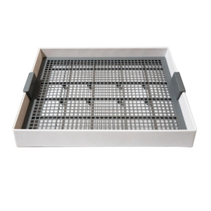 Bac à litière 4-en-1 pour lapins, bac d'apprentissage de la propreté pour cage avec mangeoire à foin, gamelles, pelle et balayette pour petits animaux - Product Image 2