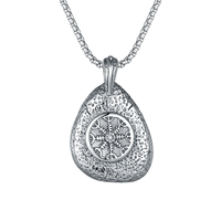 Minimaliste Hommes Bijoux En Acier Inoxydable Nordique Viking Boussole Pendentif Argent Cadeau Pour Petit Ami