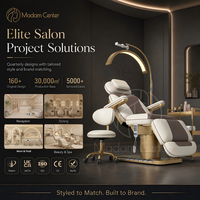 Cama de Estética Médica Patentada por Madamcenter, Cama Giratoria de 360 Grados para Esteticista