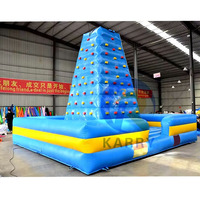 KARRY Grand château gonflable d'extérieur en PVC avec mur d'escalade pour enfants, parcs d'attractions sportifs - Usage commercial, capacité 100-300 kg
