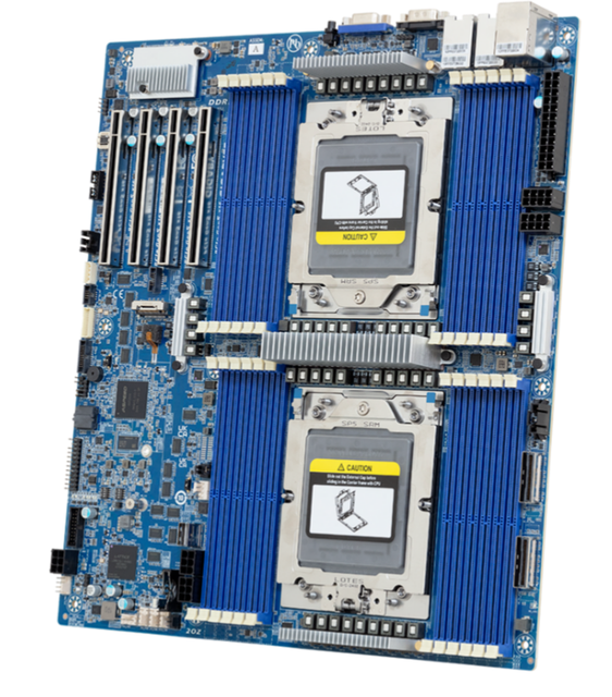 Gigabyte MZ73-LM2 E-ATX Server Motherboard Dual Memory AMD EPYC 9005/9004 Integrated Graphics DP PCIe Gen5 500W CTDP 3-Year