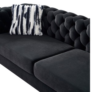 Modern Chesterfield <b>Sofa</b> Set Tufted Velvet Living Room <b>Sofa</b> with Solid Wood Legs for Luxury Apartment and Villa <b>Hotel</b> Lobby - Product Image 4
