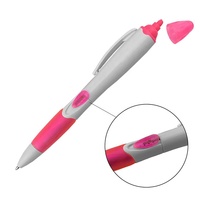Vente en gros nouvel arrivage de cadeaux promotionnels non parfumés 2 en 1 surligneur à action poussée avec stylo à bille bon pour logo personnalisé HL011