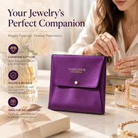 Étui de rangement de luxe pour bijoux, pochette anti-emmêlement, organiseur de voyage portable pour colliers et boucles d'oreilles, personnalisable