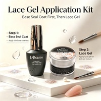 Mixcoco Vernis à ongles gel effet dentelle sans TPO, UV LED, à retirer par trempage, effet dentelle abstraite creuse, nécessite une base et un top coat spéciaux, pour salon de manucure
