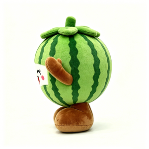 Peluche mignonne en forme de pastèque, jouet en peluche doux et moelleux en forme de fruit avec visage et membres souriants, peluche pastèque pour enfants et l'été - Product Image 3