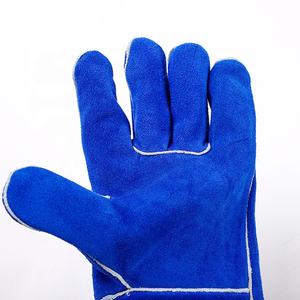 قفازات عمل للحام عازلة للحرارة للرجال مصنوعة من جلد البقر المنقسم قفازات حماية العمال من الحرارة Guantes De - Product Image 2