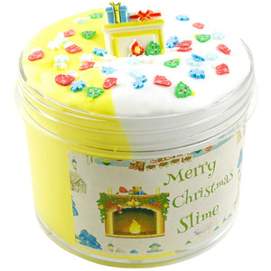 AMZ 100ml Weihnachts- und Neujahrs-Schleim-Set 12 Farben Knetmasse Pädagogischer Ton PP Plastilin Baumwollschleim Gelber Ölschleim Boxen - Product Image 5