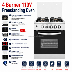 Cucina a <span class=keywords><strong>Gas</strong></span> Indipendente 110V con Forno, 4 Bruciatori, GPL 110V per Uso Domestico e in Appartamento, USA e Filippine - Product Image 4