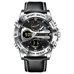 <span class=keywords><strong>ONTHEEDGE</strong></span> Montre de luxe pour homme en cuir, étanche, lumineuse, avec date, montre-bracelet à quartz pour homme, Relogois Masculino - Product Image 1