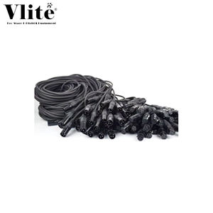 Cables de Señal DMX-512 Vlite de 30m/3m/2m, Conectores Macho/Hembra, Aluminio+Plástico, Blindaje Trenzado de 96 Hilos, Clasificación IP20, para Uso en Escenarios - Product Image 1