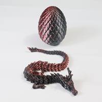 Vente en gros de jouets de dragon articulés imprimés en 3D de 30 cm avec œuf de 10 cm, jouet populaire anti-stress pour tous les âges