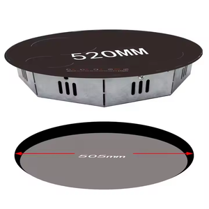 Cocina de Inducción de Tres Quemadores con Placa Eléctrica Redonda de Vidrio, Cocina de Inducción de Bajo Consumo - Product Image 5